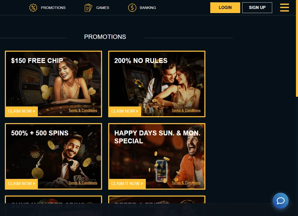 Brango Casino desktop promotions view